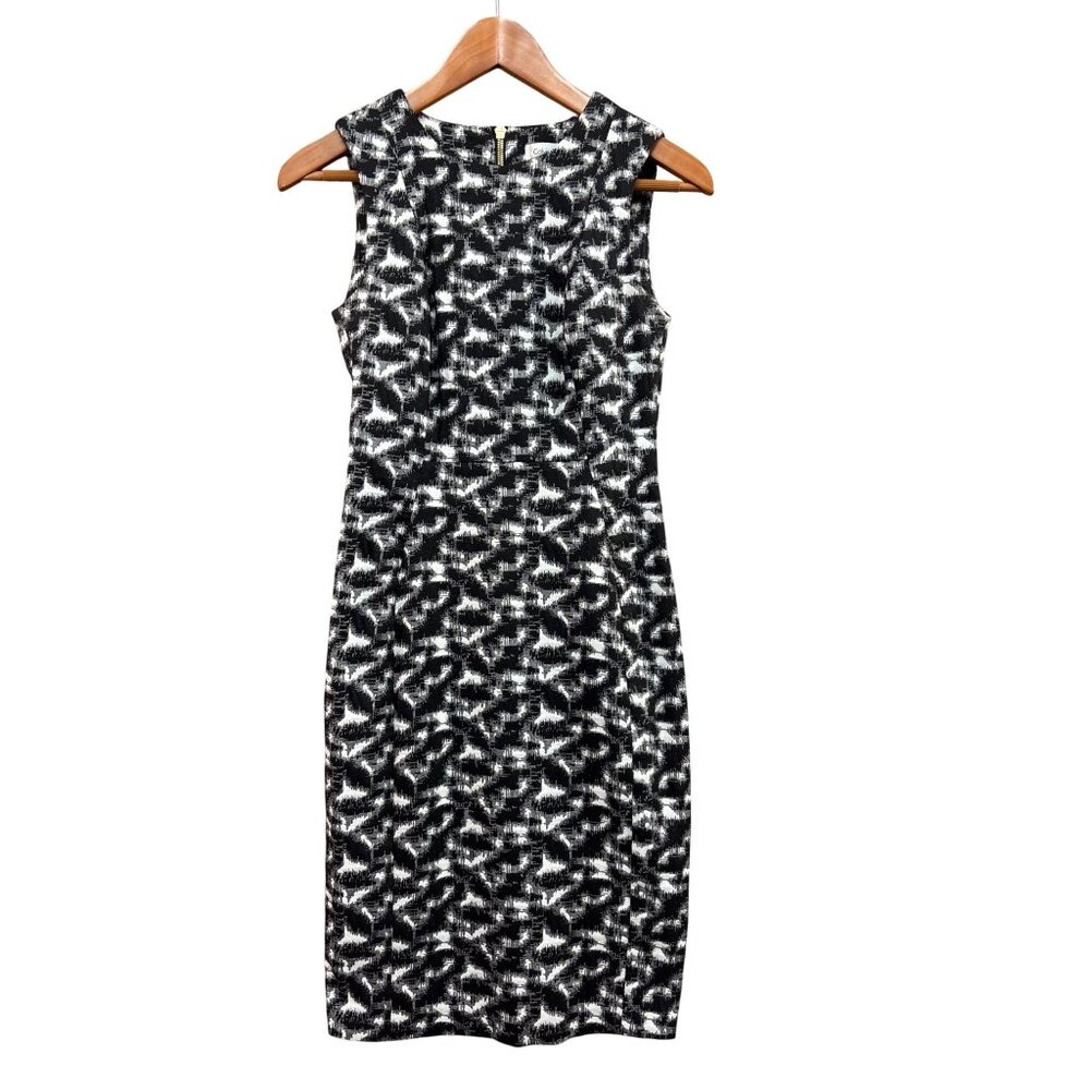 Calvin Klein Womens Black & White Sleeveless Dress Size 2